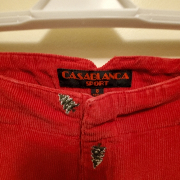 Just in time for Christmas Casablanca Red Corduroy Pants size 8 - Picture 4 of 4